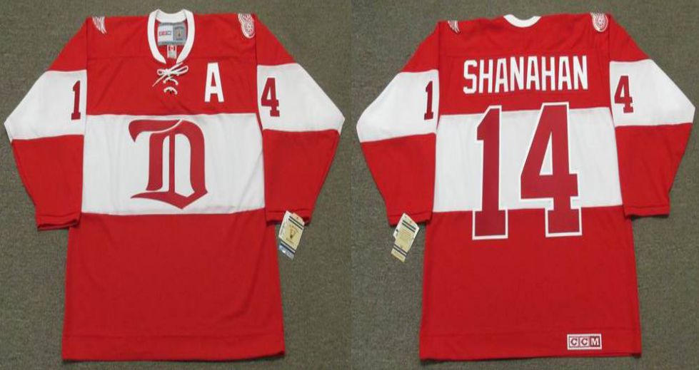 2019 Men Detroit Red Wings #14 Shanahan Red CCM NHL jerseys